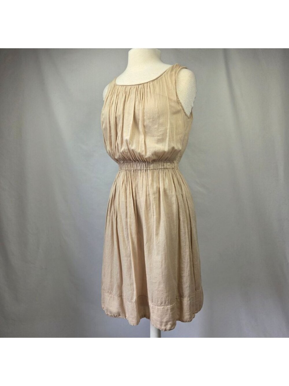 Prairie Underground Sleeveless Lilia Midi Dress Beige Size Medium